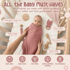 ARI MES Baby Gift Set for Newborns, Baby Shower Gift Basket with Swaddle - Image 4