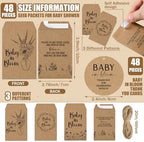 Reallnaive 48 Sets Baby in Bloom Baby Shower Party Favors Seed Packets - Image 4