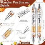 60 Sets Pumpkin Baby Shower Favors, Pen with Thank You Card, Orange - Image 2