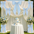 Crowye 7 Pcs Giant Satin Bow Decor, Large Blue Backdrop Decor - Image 5