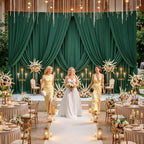20ft x 14ft Hunter Green Backdrop Curtains for Wedding Parties, 4 Panels Wrinkle Free Polyester Fabric Drapes for Reception, Photography Background, Baby Shower & Stage Decor (5ft x 14ft Each) - Image 5