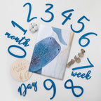 Miaoberry Ocean Baby Milestone Blanket – Monthly Baby Milestone Photo Prop for Boy, Under The Sea Growth Tracker Blanket with Hello World Sign and Registry Must-Have by MiaoberryBaby