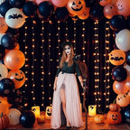 Shillance 20x10ft Black Backdrop Curtains with Lights Photo Drapes Wrinkle Free Fabric Backdrop Curtain for Wedding Birthday Party Baby Shower Bridal Shower Party Background Decorations - Image 3