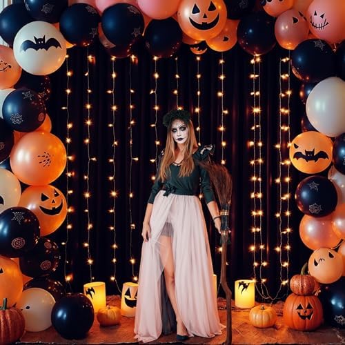 Shillance 20x10ft Black Backdrop Curtains with Lights Photo Drapes Wrinkle Free Fabric Backdrop Curtain for Wedding Birthday Party Baby Shower Bridal Shower Party Background Decorations - Image 3