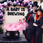 Hushee Halloween Gender Reveal Cauldron Centerpiece, 12.6" He or She Baby - Image 6