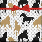Image Of A Horses Wrapping Paper for Unisex Adult,Gift Tissue Paper Roll All Occasion Wrap Paper for Bridal Baby Shower Birthday Thanksgiving 58"x 23" (Horses,4 Rolls) - Image 4