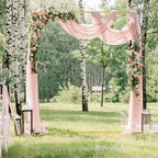 Wokceer Square Wedding Arch Backdrop Stand Gold Metal Arch 7.2FT x 6FT - Image 3