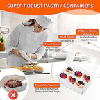 Zealax Bakery Boxes with Window and Dividers Cookie Packaging Small Treats for Gift Giving, Macaron Treat Boxes for Mini Cupcakes, Chocolate Covered Strawberries, White, 30 Pack, 9x6x2.5 Inch - Image 4