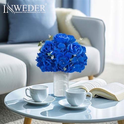 Royal Blue Flowers Balls Centerpieces: 11.8in Diam, Set of 10 - Image 5