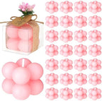 MTLEE 30 Sets Mini Bubble Candles Party Favors DIY Gift Set,Pink by MTLEE
