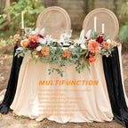 20 Pack Cheesecloth Table Runner - 17x108 Inch Black Boho Gauze Cheese Cloth Table Runners for Baby Bridal Shower Decoration Wedding Party Summer Garden Farmhouse - Image 6