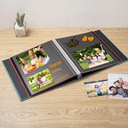 Large Photo Album Self Adhesive for 4x6 8x10 Magnetic Scrapbook Album DIY 60 Black Sticky Pages Linen Cover Photo Album(Sky Blue) - Image 2