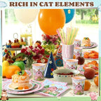 Funnymoom 250 Pcs Farm Animals Paper Plates Napkins and Cups Serves 50 - Image 5