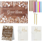Wedding Guest Book and Vow Book Set Wood Grain Photo by Unknown