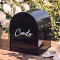 BreezeHug Black Arched Acrylic Wedding Card Box with 3D Cards Letters, Modern Card Holder with Slot for Reception, Bridal Shower, Baby Shower, Birthday Party by Unknown