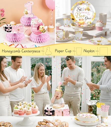 Cocomigo First Bee Day Decorations, Bee Themed 1st Birthday Party Supplies - Image 3