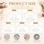 Ripeng 5 Tiered Large Dessert Table Display Set 10, 10.5, 11, 11.5, 12 Inch - Image 2