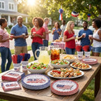 400 Pcs Disposable 250th Anniversary 4th of July Tableware Set for 50 Guest - Image 4