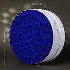 Prifroti 75 Preserved Roses in Suede Box – Luxury Rose Flower Arrangement, Preserved Flowers Gifts for Women, Wife or Mom – Birthday, Anniversary, Valentine’s Day, Mother's Day (Royal Blue) - Image 2