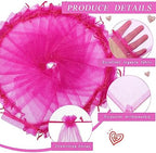 Woanger 500 Pcs Hot Pink Organza Bags Bulk 4 x 6 Inch Small Drawstring Mesh Gift Bags Sheer Jewelry Pouches Sachet Candy Pouch for Wedding Favor Holiday Festival Birthday Party Shower (Pack of 2) - Image 3