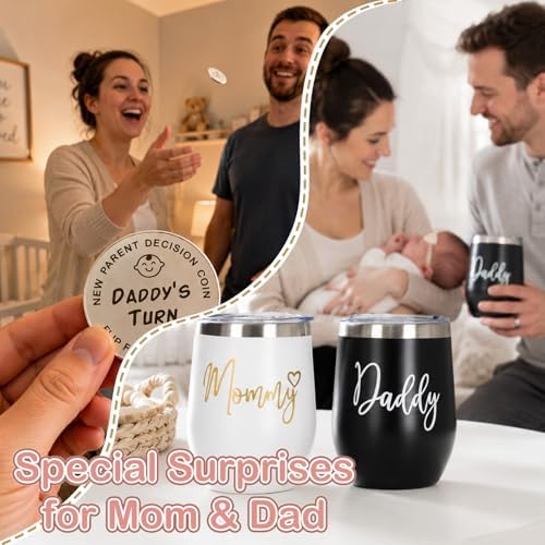 Defresit Baby Shower Gift Basket for New Mom with Tumblers Decision Coin - Image 4