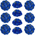 Royal Blue Flowers Balls Centerpieces: 11.8in Diam, Set of 10 by CreatedforWeddingsandHome