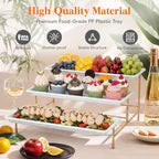 Lifewit 3 Tier Serving Tray for Party, Plastic Tiered Food Serving Platters - Image 5