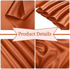 fani 120 PCS Satin Chair Sashes, 7x78 Inch, Terracotta - Image 3