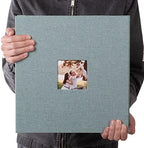 HoneyTolly Large Photo Album Self Adhesive, DIY Scrapbook Album for 600 Photos, 13"x12.6" 120 Pages Linen Cover Memory Book(Green) - Image 7
