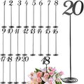 Therwen 20 Pcs Metal Table Numbers 1-20 Table Numbers for Wedding,Black by Therwen