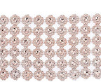 Craftdady 10 Yards Flower Rhinestone Mesh Wrap 6 Rows Faux Diamond Bling Mesh Ribbon for Wedding Cakes Birthday Baby Shower Decorations DIY Crafts by Craftdady