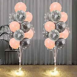 Cicicooie Balloon Stand for Floor with Lights 2 Set Centerpieces Balloon Holder Decoration for Pink Party Decoration Wedding Birthday Women Bachelorette Party by Cicicooie