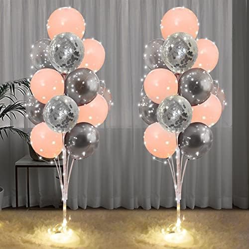 Cicicooie Balloon Stand for Floor with Lights 2 Set Centerpieces Balloon Holder Decoration for Pink Party Decoration Wedding Birthday Women Bachelorette Party by Cicicooie