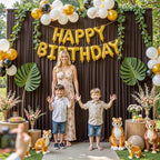 20ft x 10ft Brown Backdrop Curtain for Parties Wedding Brown Wrinkle Free Backdrop Drapes Panels for Baby Shower Gender Reveal Birthday Photo Photography Polyester Fabric Background Decoration - Image 4
