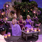 Retisee 12 Set Princess Sun Table Centerpiece with LED Purple Paper Lantern - Image 5