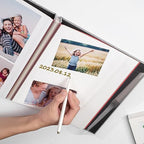 HoneyTolly Large Photo Album Self Adhesive, DIY Scrapbook Album for 4x6 8x10 Pictures, 40 Pages Linen Cover Memory Book, Ideal Gift for Family Travel Wedding Baby Christmas Anniversary(Grey) - Image 6