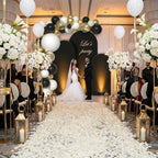 Set of 3 Wedding Arch Backdrop Stand,4+5+6 FT，Small Metal Arch Frame with 3 Black Backdrop Covers,Easy Setup for Birthday Baby Shower Anniversary Dessert Table Decoration - Image 3