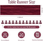 25 Pack Burgundy Red Cheesecloth Table Runner 17 x 108 Inch Gauze Table Runner Fabric Semi Sheer Cheese Cloth Table Decor Bulk for Rustic Romantic Wedding Baby Shower Table Decoration - Image 2