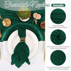 50 Pack Emerald Green Napkins 20x20Inch Cheesecloth Napkins - Image 3