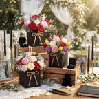 12 Pack Galvanized Square Vases with Floral Foam 3.5 Inch, Black - Image 4