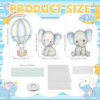 3 Pcs Elephant Baby Shower Birthday Decorations Large Cutouts Gender Reveal Sign 1st Birthday Party Elephant Centerpieces for Baby Shower Party Supplies Photo Booth Props Backdrops Decor - Image 2