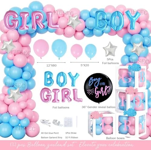 Fishing Gender Reveal Decorations, Baby Boy or Girl Gender Reveal Party Decor, Fish She or Fish He Backdrop Balloon Banner Tablecloth Box Sash for Gone Fishing Baby Shower Supplies - Image 3