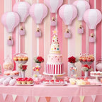Gemscream 12 Sets Baby Shower Decor Bear Hot Air Balloon Table Centerpieces DIY Hot Air Balloon Paper Lantern with Brown Mini Bears for Wedding Birthday Gender Reveal Party - Image 3