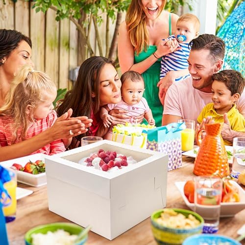 NPLUX Bundle of 50 Pack Bakery Boxes and 10 Pack Cake Boxes for Birthday Baby Shower Party - Image 3