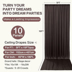 50ft×15ft Brown Backdrop Curtain for Wedding Parties - Image 6