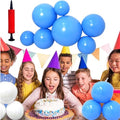 Reusable Inflatable Balloon Garland Arch Kit, 3/7 PCS Reusable Balloon Garland, Linked Pvc Balloons with Elastic Bands, One-Step, Effortless, Long-Lasting (7-Ball Blue) by Unknown