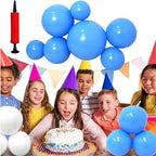 Reusable Inflatable Balloon Garland Arch Kit, 3/7 PCS Reusable Balloon Garland, Linked Pvc Balloons with Elastic Bands, One-Step, Effortless, Long-Lasting (7-Ball Blue) by Unknown