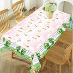 12PCS Pink Winnie Tablecloth Baby Shower Decorations Bear Table Cover Watercolor Plastic Disposable Thickened Tablecloth Oh Baby Gender Reveal Birthday Party Supplies for Kids Boys Girls - 54x108IN - Image 4