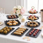 Cupcake Stand Set of 12, 6 Tiered Cupcake Stands & 6 Dessert Trays, Cake Stand Dessert Table Display Set for Baby Shower Wedding Tea Party Birthday Decorations - Image 4