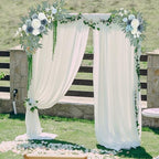 Blue Wedding Arch Flower Swags Set of 2, Artificial Arch Flower - Image 5